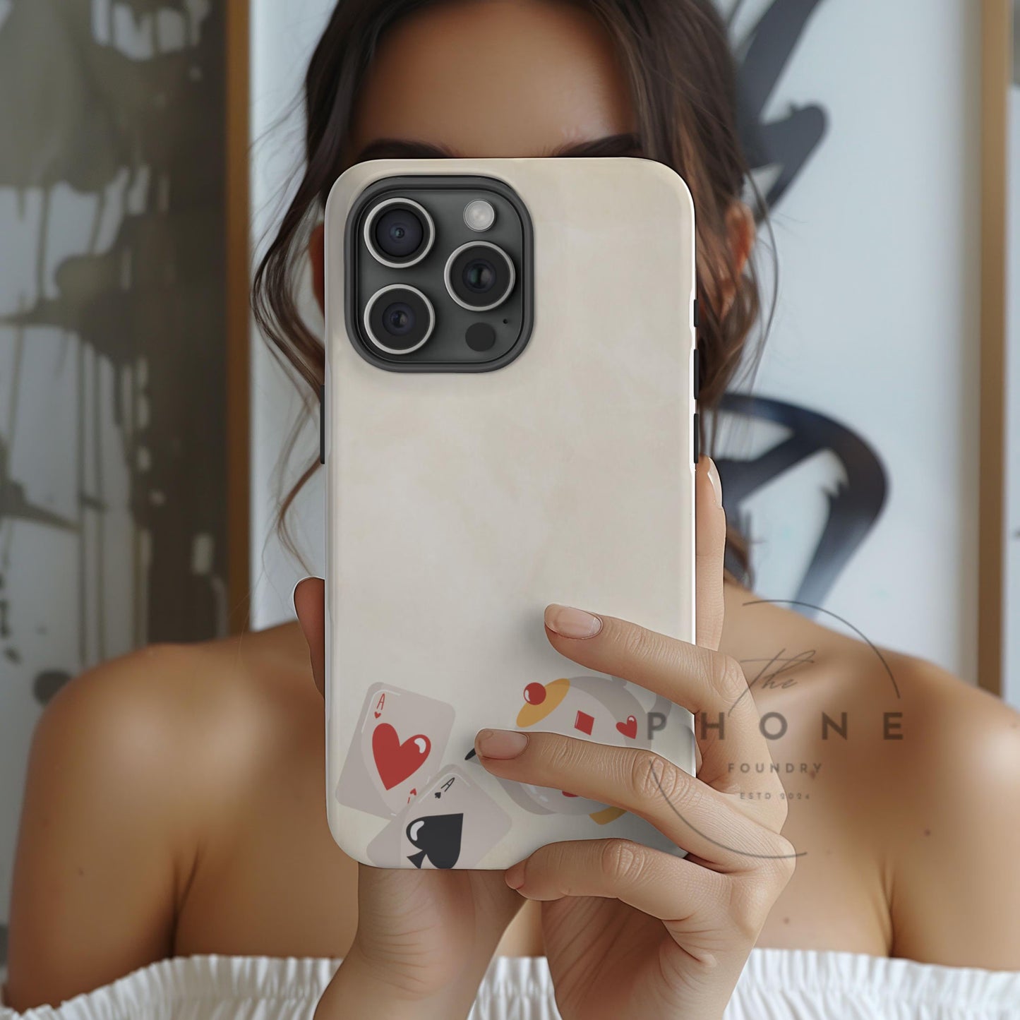 Alice in Wonderland Slim Phone Case, Tea and Cards Phone Cover Compatible with iPhone 17, 16, 15, 14, 13