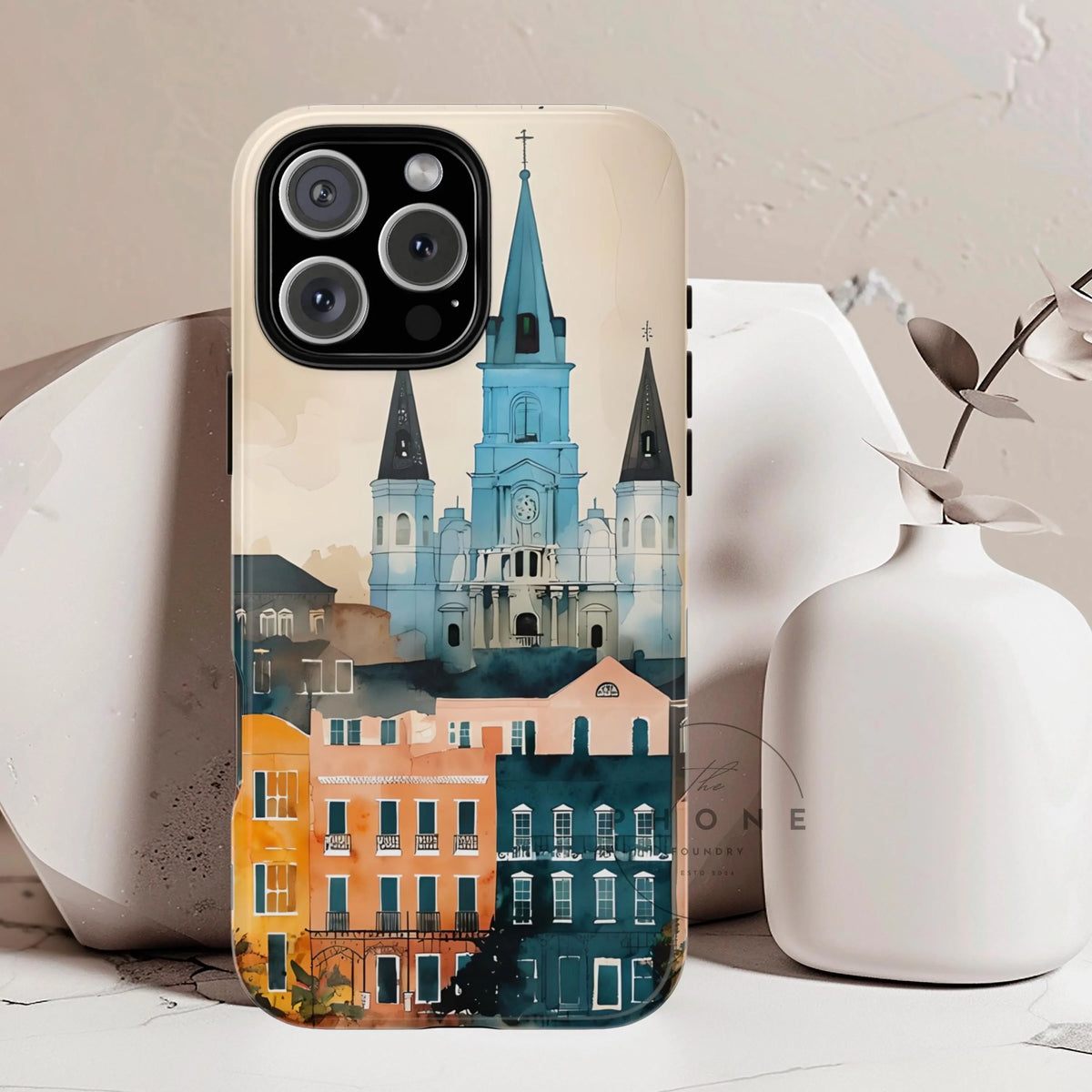 Cityscape Tough Phone Case, New Orleans Skyline, Compatible with iPhone 17, 16, 15, 14, 13, Galaxy, Google