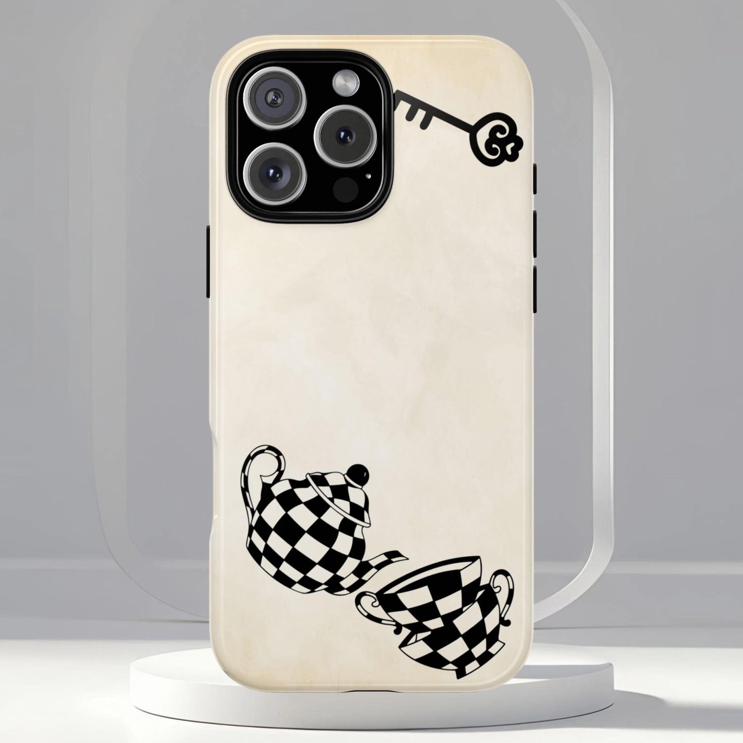 Alice in Wonderland Magnetic Phone Case, Tea Kettle and Cups Phone Cover, Vintage Storybook, Compatible with iPhone 17, 16, 15, 14, 13