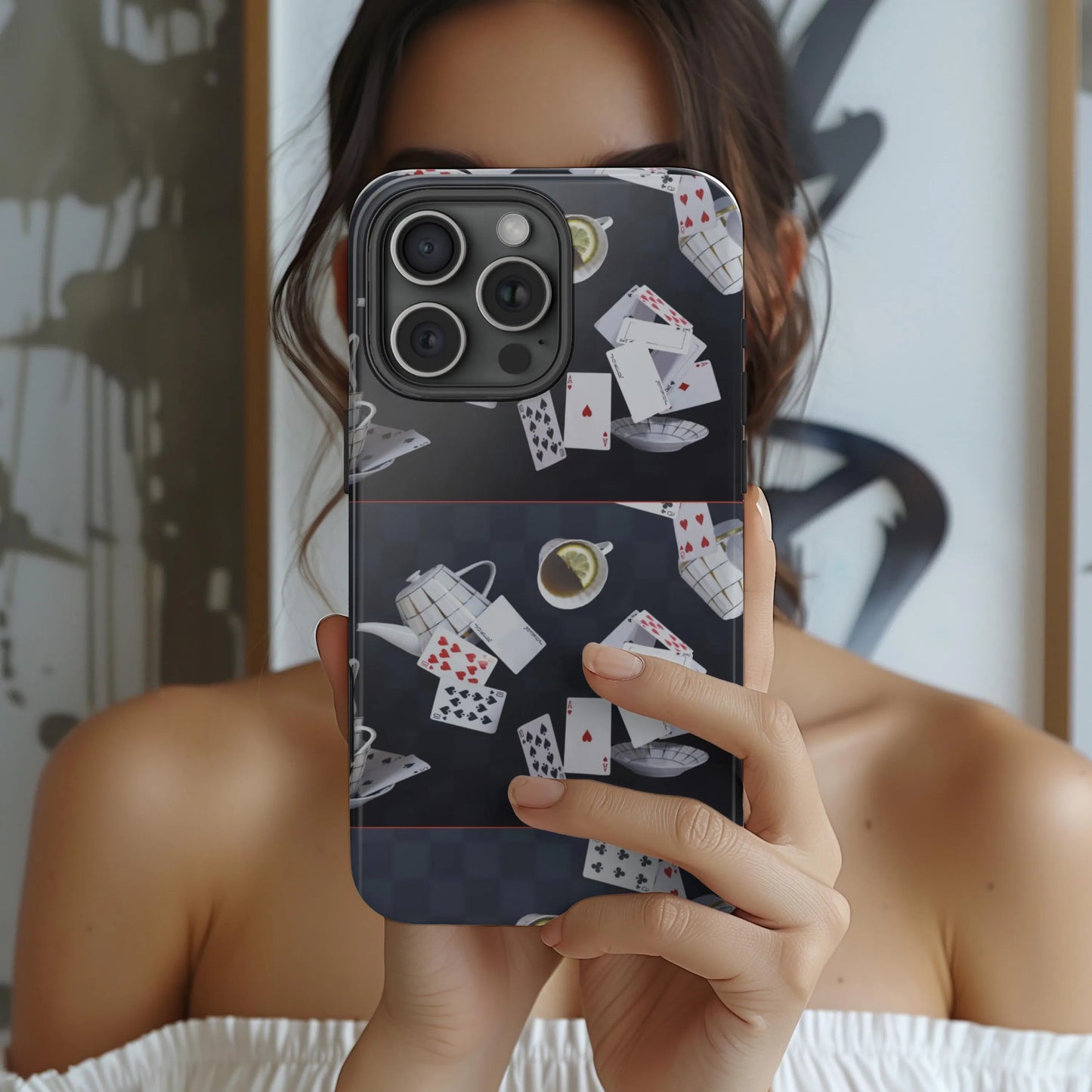 Alice in Wonderland Magnetic Phone Case, Mad Hatter Tea Party Phone Cover, Compatible with iPhone 17, 16, 15, 14, 13